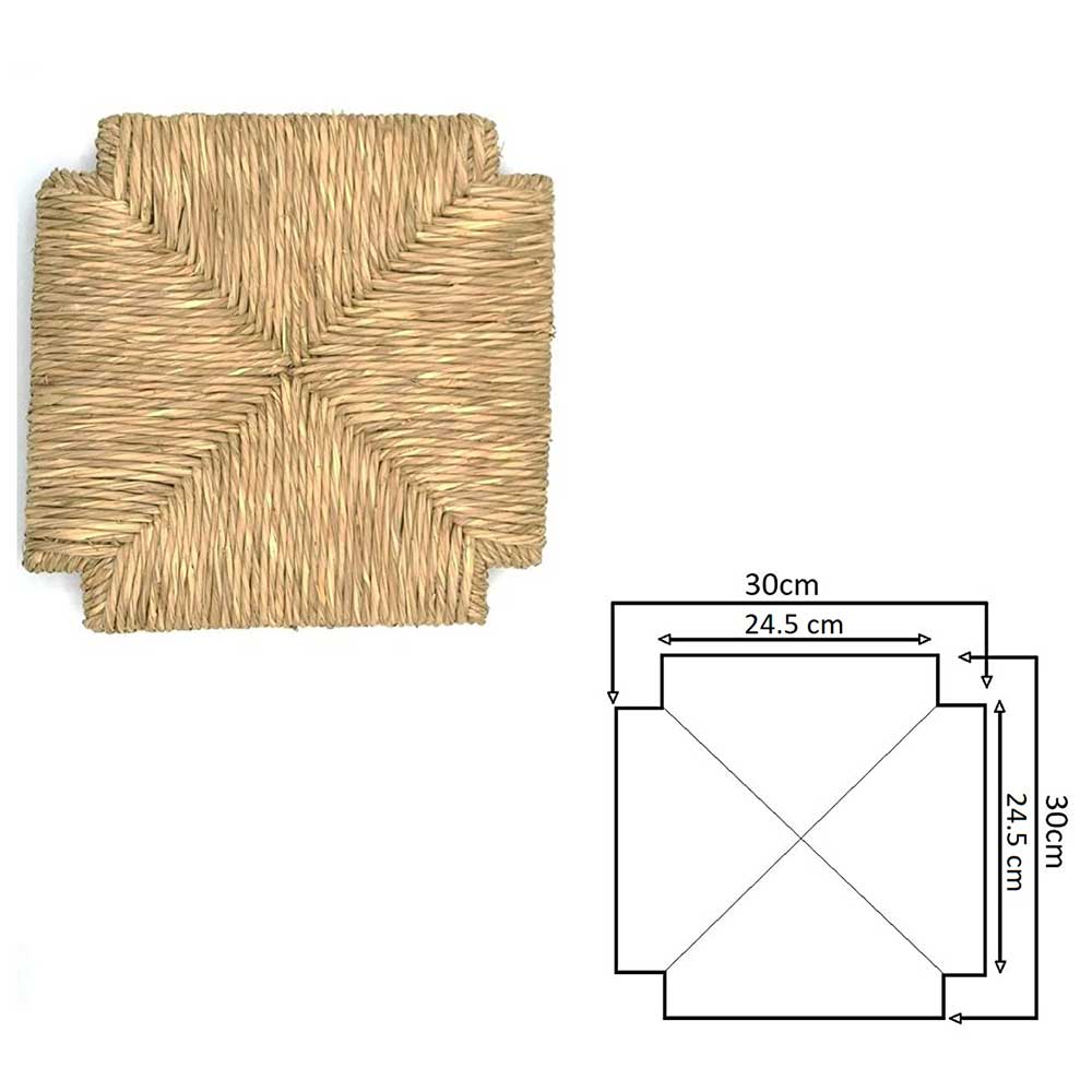 Ricambio in paglia per sgabello quadrato 30x30 mod (772).