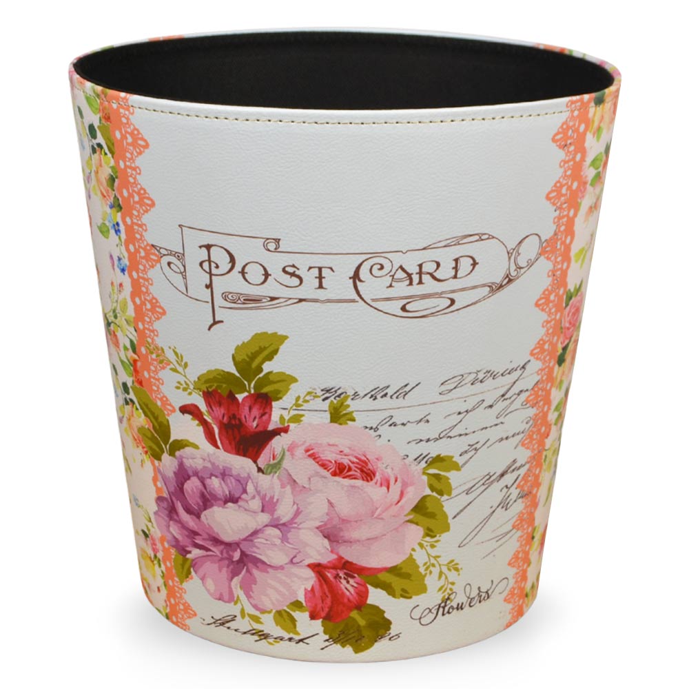 Vaso casp� portapiante cestino in plastica fantasia floreale cm 27 x 20 x h 27.