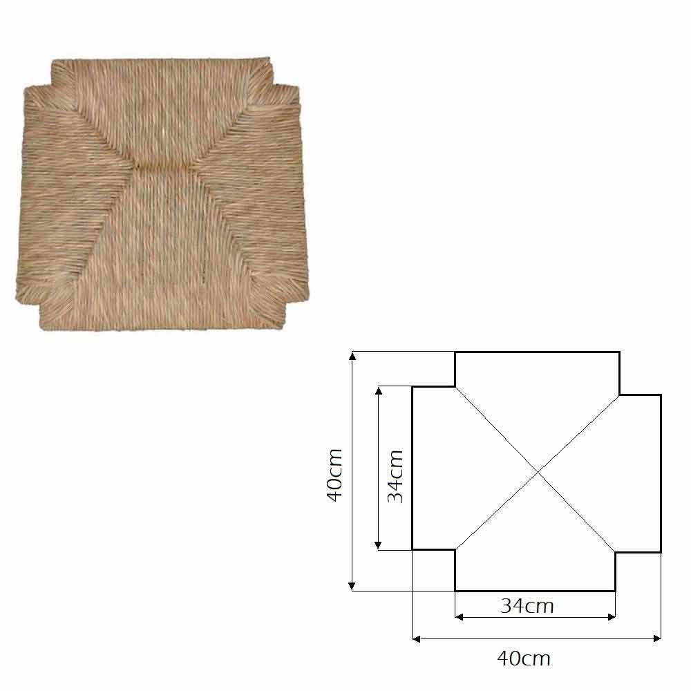 Sedile in paglia palustre per sedia taverna 40x40 .