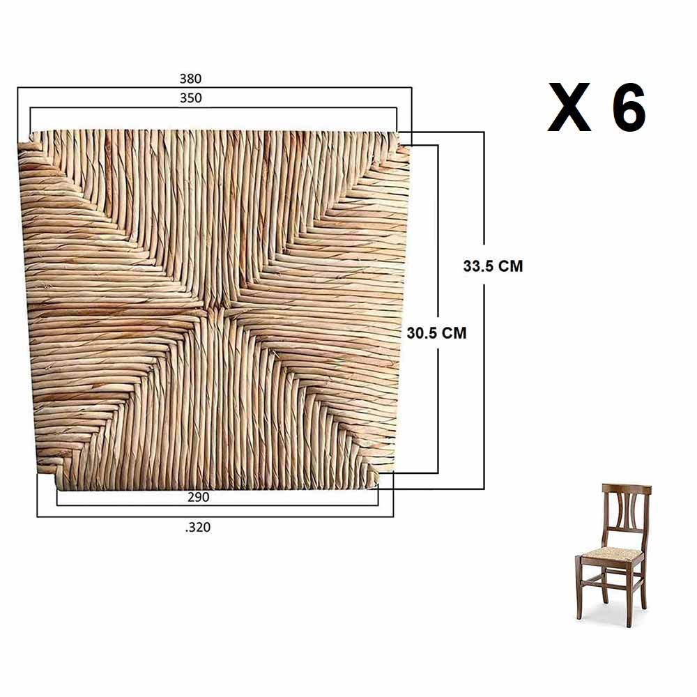 Sedia PISA in legno con sedile paglia