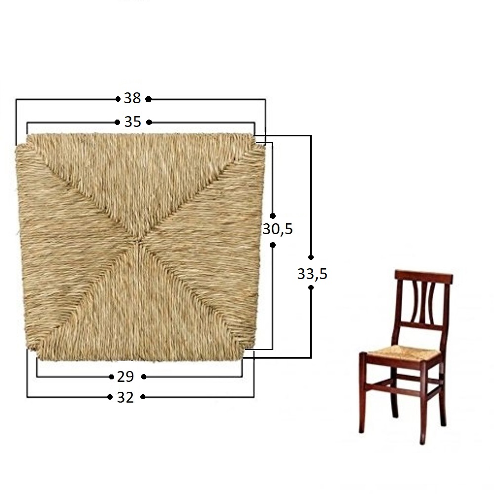 Ricambio per sedia in paglia modello arte povera .
