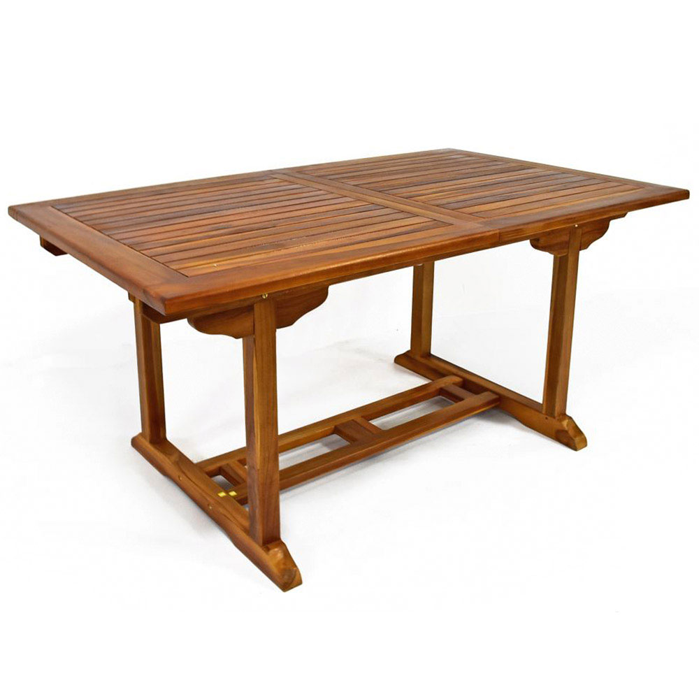 Tavolo allungabile legno pregiato in teak cm180 x cm 90 da esposizione.