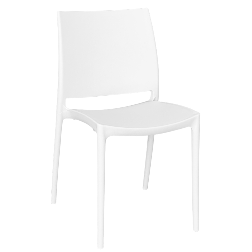 Sedia altea in plastica colore bianco modello confort.