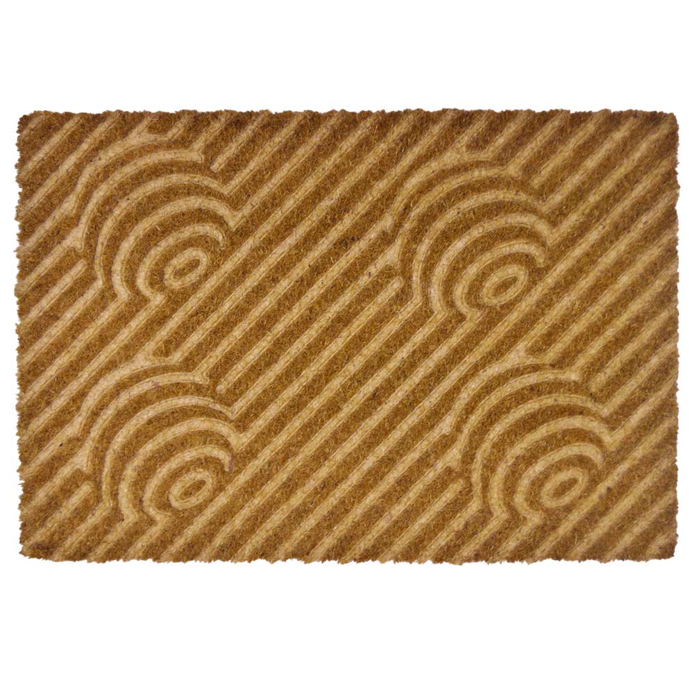 Zerbino classico rettangolare in fibra di cocco naturale cm 40 x 60 per ingresso.