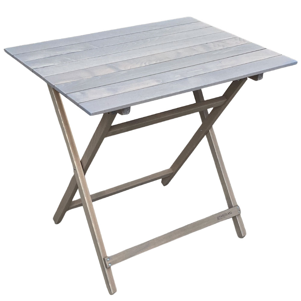 Tavolino picnic grigio in legno da cm 100 x 60 .