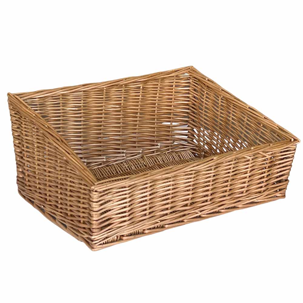 Cesta espositore portapane in vimini quadrato cm 45 x 45 h 21.