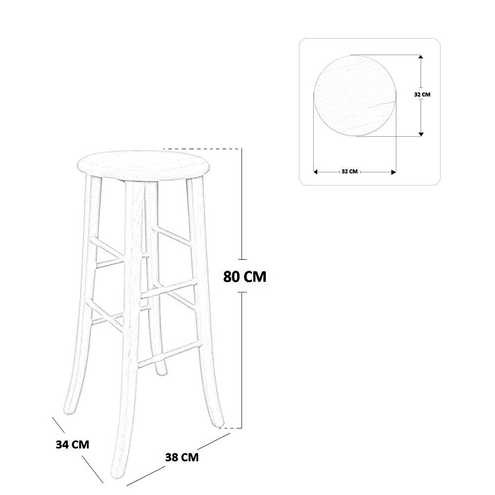 sedia sgabello legno massello casa e ristorante noce alto 67 cm 80 cm