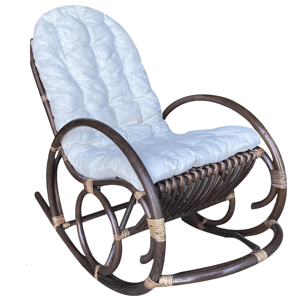 95 x 56 x 86 cm MAXIOCCASIONI Sedia a Dondolo in Bamboo Marrone Poltrona 
