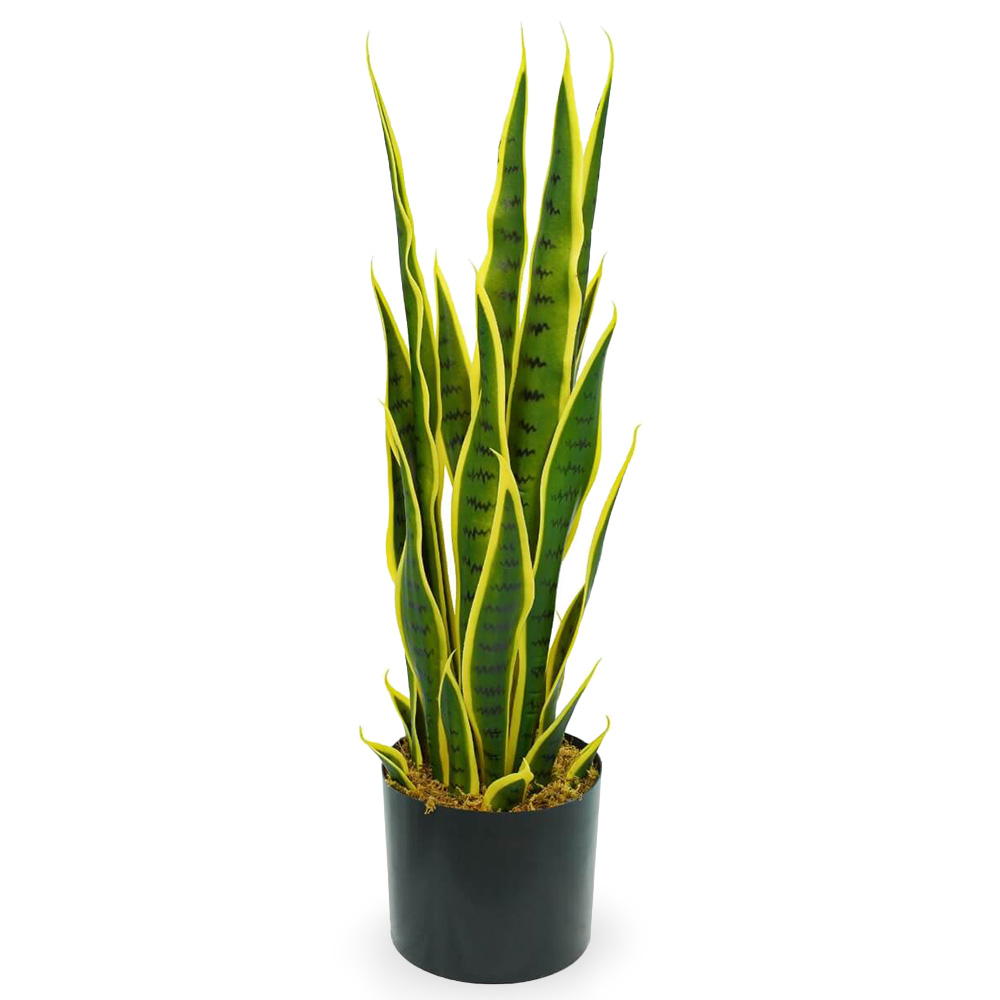 Sansevieria artificiale con vaso pianta finta realistica h 90 cm.