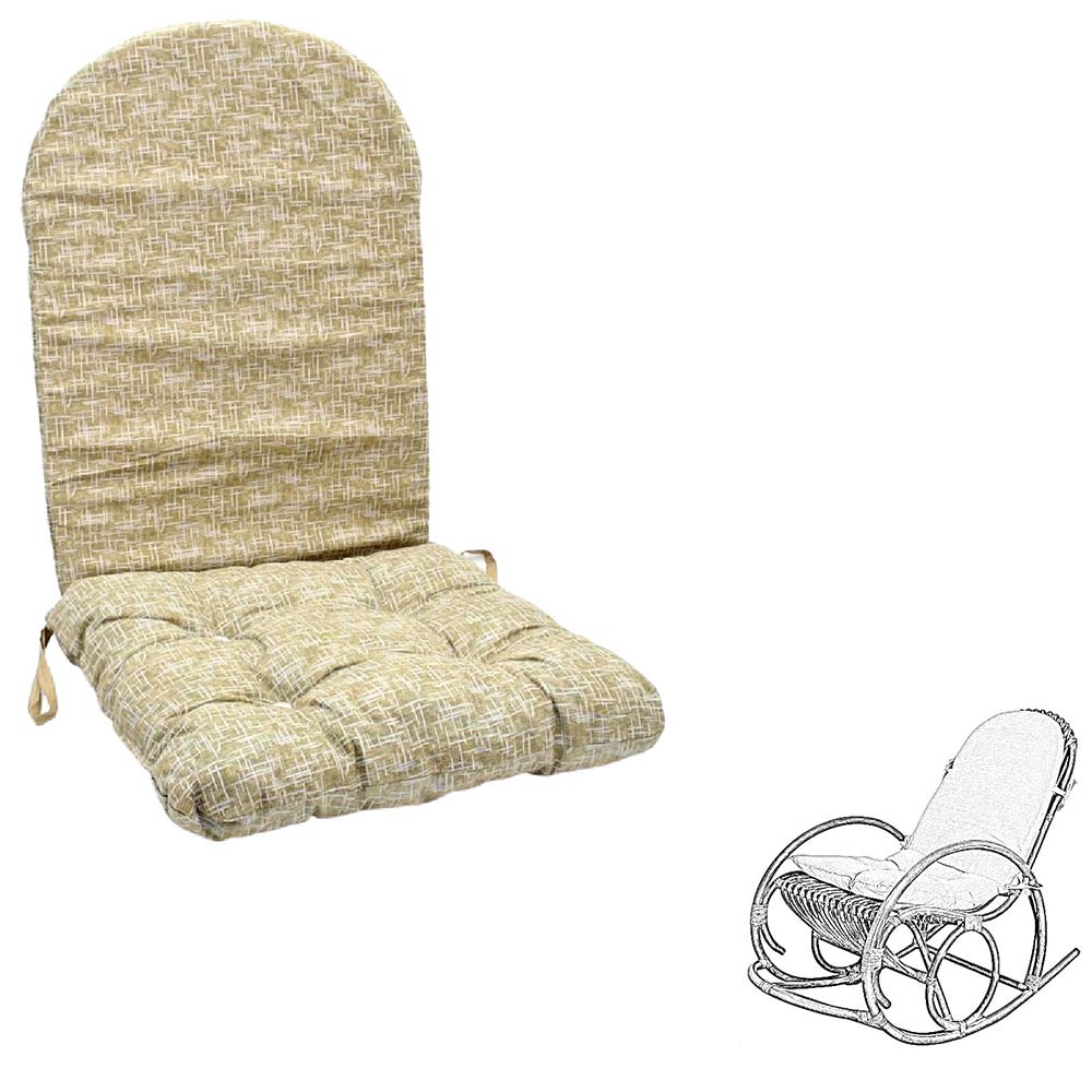 Cuscino per dondolo in bambu fantasia beige.