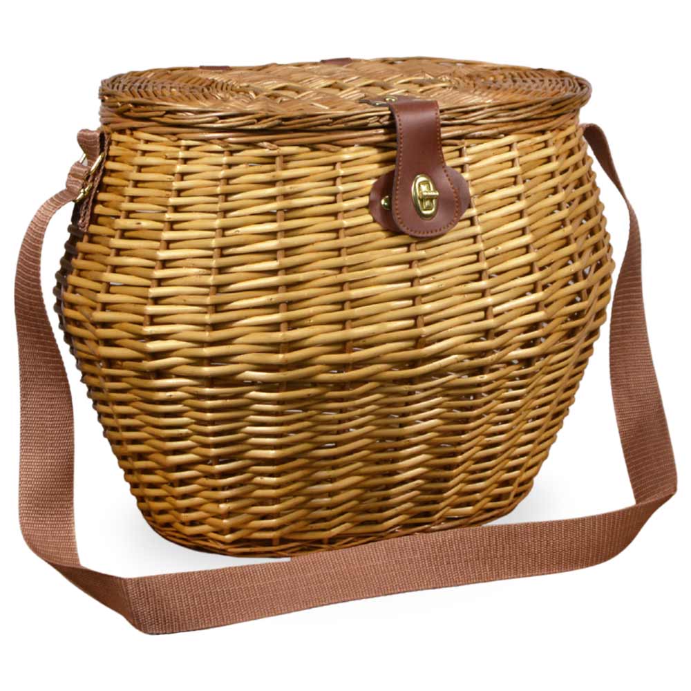 Cesto max in vimini per funghi con coperchio 45 x 37 x h 35 cm.