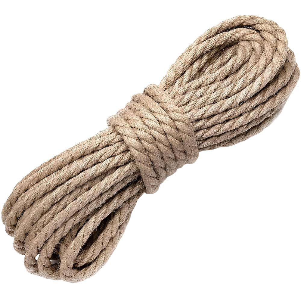 Corda di juta 6 mm x 20 m fune, spago di canapa naturale fai da te, giardino .