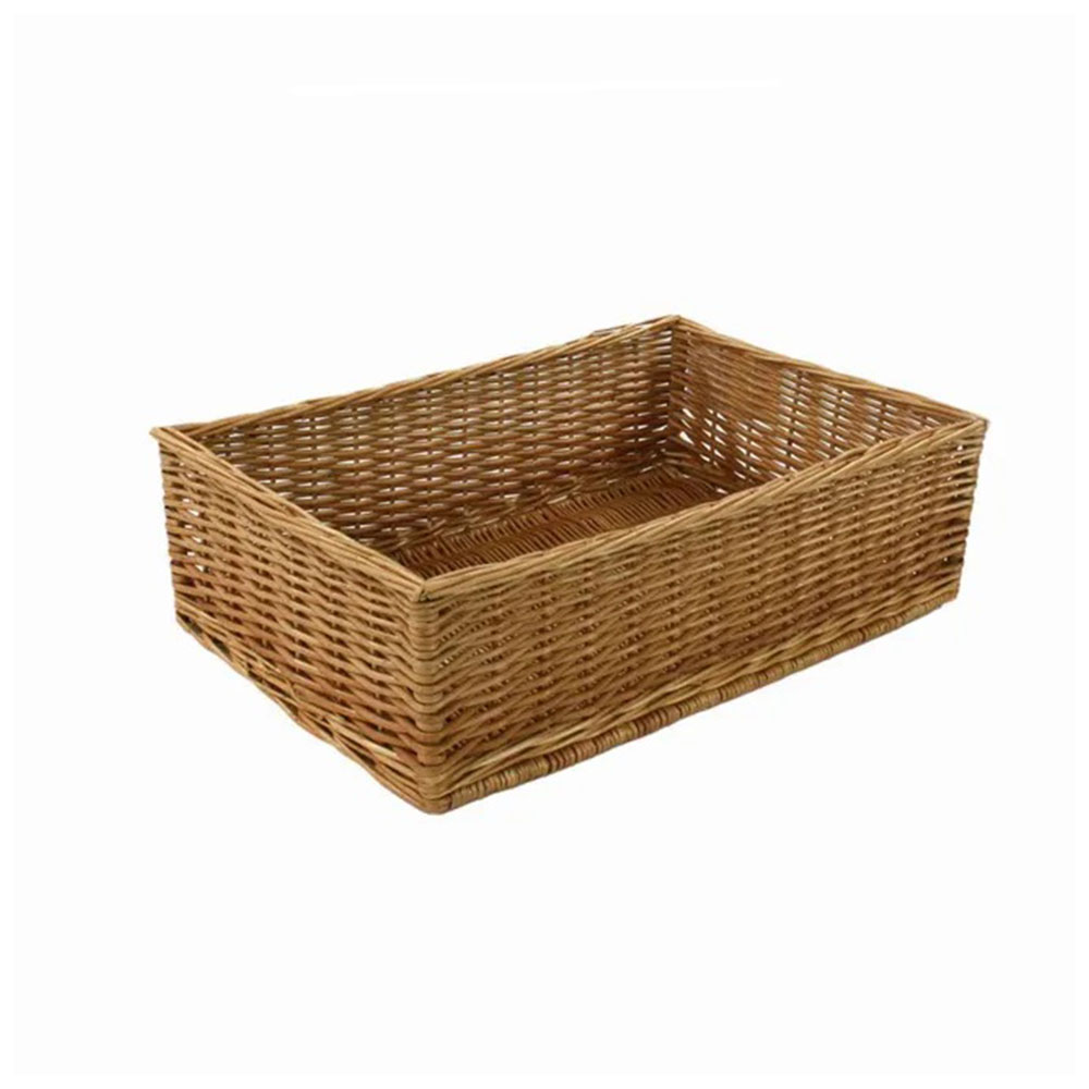 Cesta espositore portapane in vimini rettangolare cm 40 x 28 h 10 .